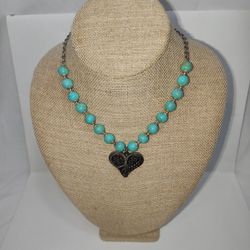 XC Heart Turquoise Necklace