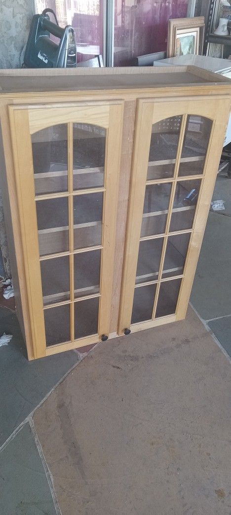 7 Pcs Maple Used Kitchen Cabinets I
