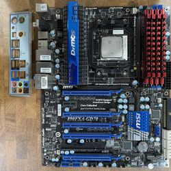 MSI 890FXA-GD70 AMD 890FX ATX Motherboard with AMD PHENOM X6 1090T + DDR3-1600 PC3-12800 4GB×4 CHIPS
