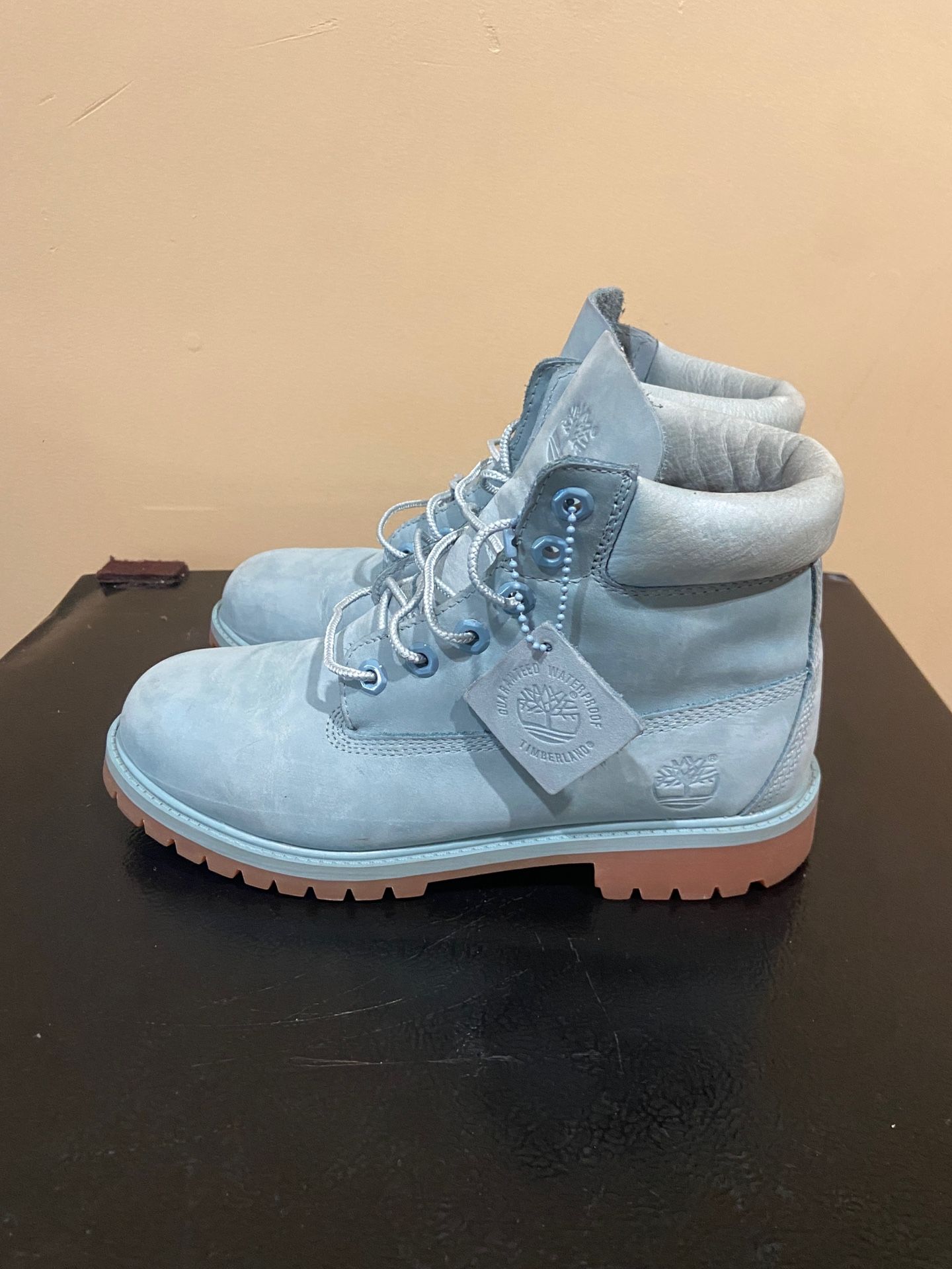 Blue Timberland boots