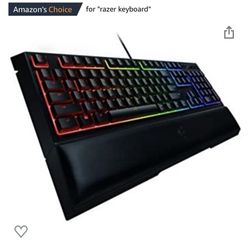 Razer Ornata Chroma Gaming Keyboard: Hybrid Mechanical Key Switches - Customizable Chroma RGB Lighting - Individually Backlit Keys - Detachable Plush 
