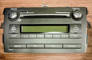 2010-2012 Toyota COROLLA AM FM Radio CD SAT Receiver Head Unit OEM 86120-02E60