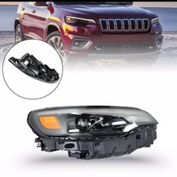 LED Headlights Fit For 2019-2021 Jeep Cherokee Headlamps Assembly Driver