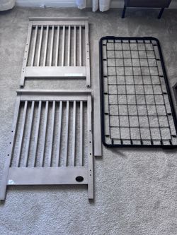 Solid wood crib side panels & spring Frame– great for DIY projects