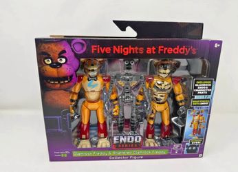 FNAF Endo Series Wave 3 GLAMROCK FREDDY & Shattered Figure Target Excl NEW