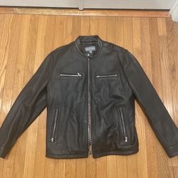 Michael Kors Leather Moro Jacket  Size Large