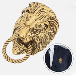 1PC Brooch Men Accessories Cool Loin Brooch Lion Lapel Pin Retro Decor Animal