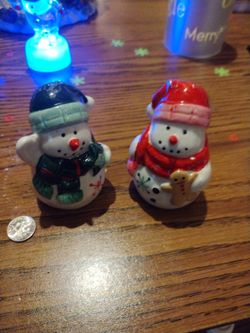Snowman Salt & Pepper Shakers