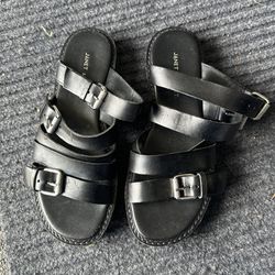 Janet & Janet Black Sandals Strappy
