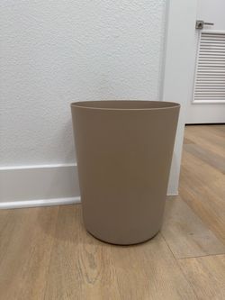 Small Taupe Plastic Waste Bin