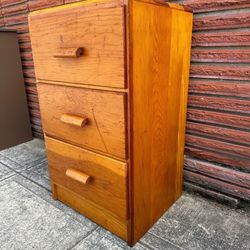 Vintage Pine Side Table Cabinet 