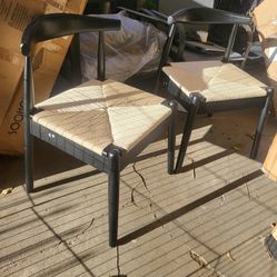 Soohow 2-Piece Dining Chair Set, Mid-Century Modern Style Kitchen and Dining Room Chairs, Dining Table Chairs with Solid Wood Legs