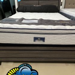 Queen Serta Bed Frame With Mattresses Colchones Nuevos