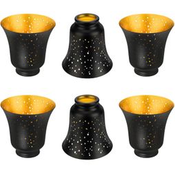 Ceiling Fan Light Covers, 6 Pack Pendant Light Shade Replacement with 1-5/8" Fitter