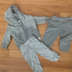 Burt’s bees Gender Neutral Baby Outfit Jacket & Pants 0-3 Mon
