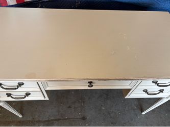 Wood desk from pottery barn