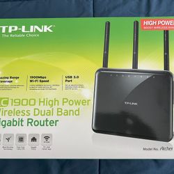 TP-Link AC1900 Wi-Fi Gigabit Router - Black 