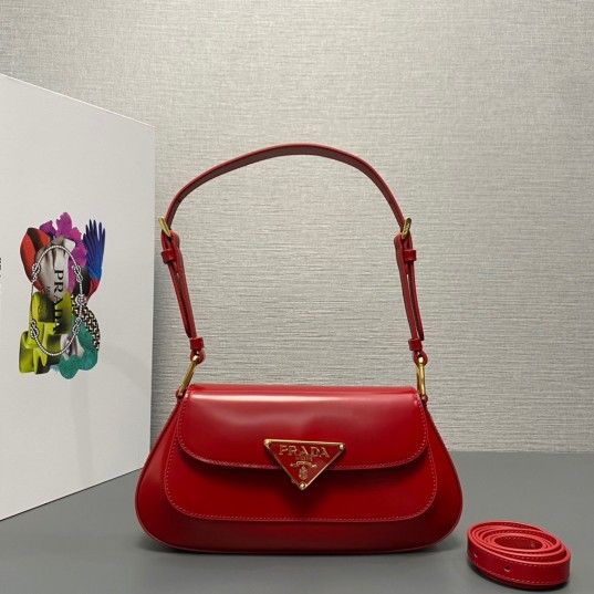 PRADA Saffiano leather fuschia pink Continental Wallet