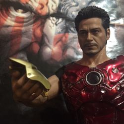 Ironman Tony Stark Hot Toys Sculpted & Painted 1:6 Scale Head