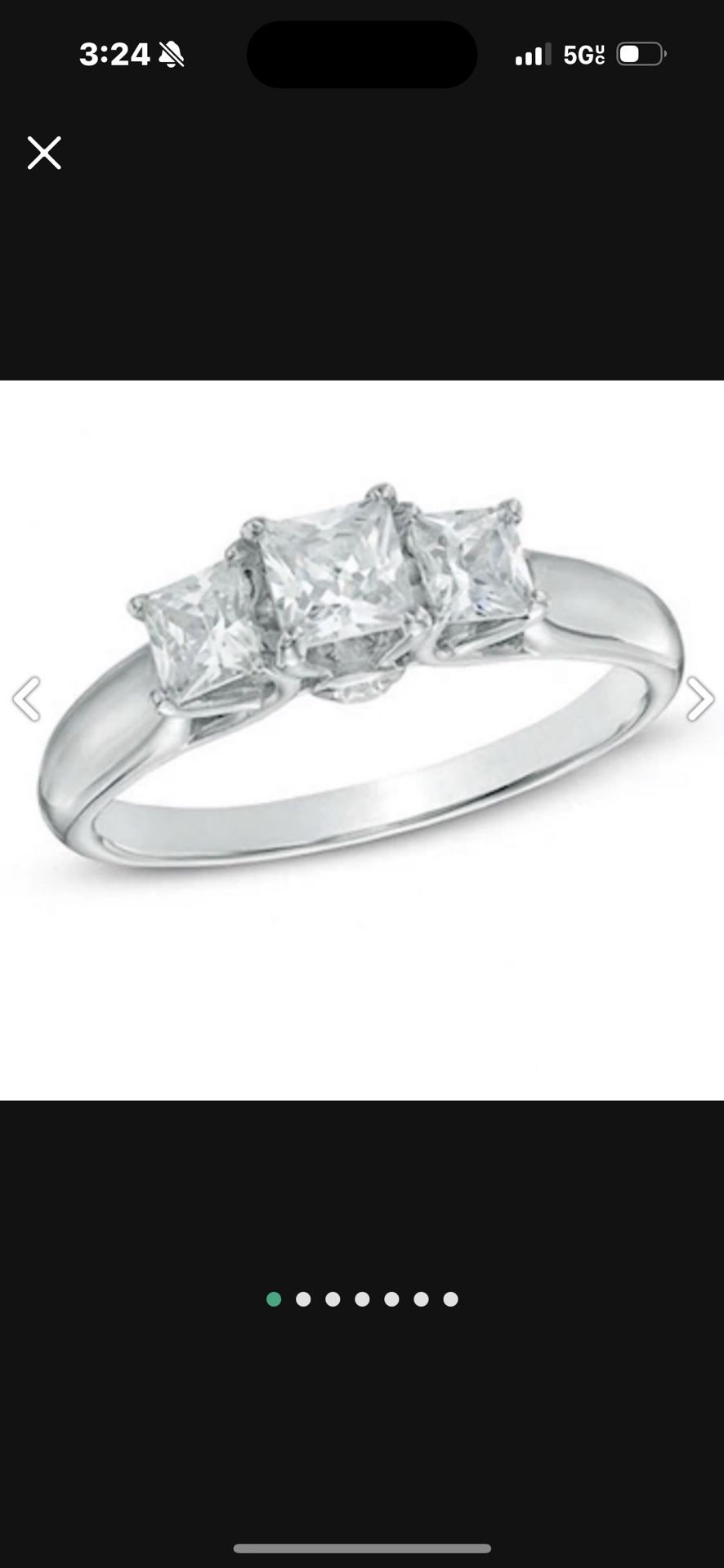 14K White Gold Diamond Engagement Ring