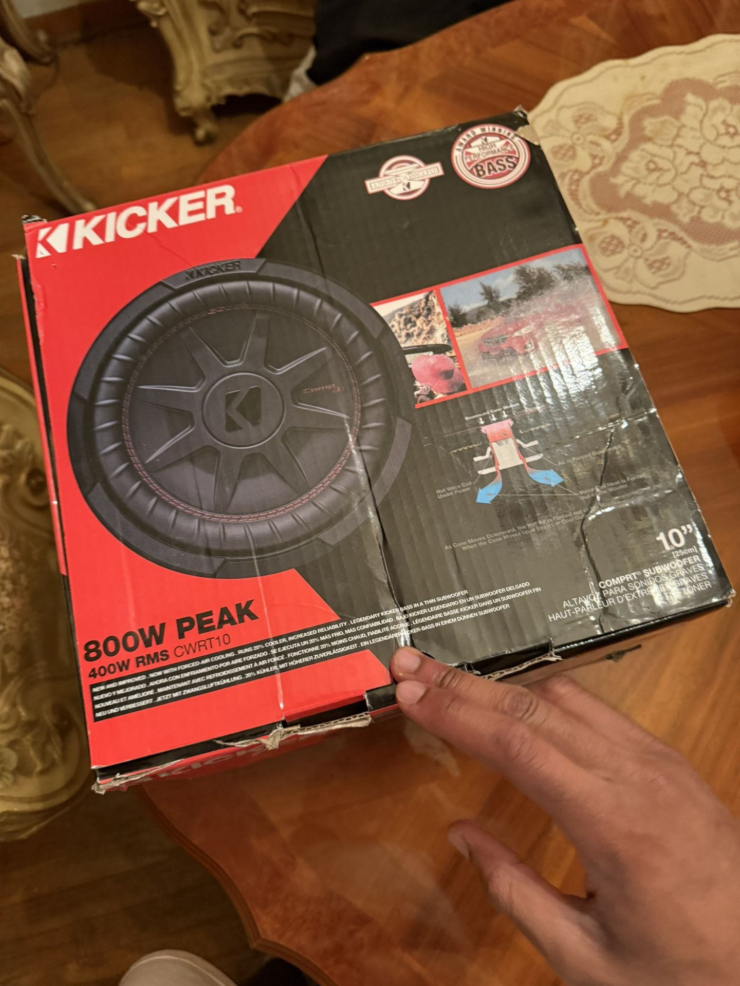 Kicker CompVR 10-Inch (25cm) Subwoofer,