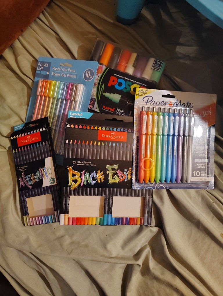 Art Gel Pens And Colored Pencils Paint Pens l 