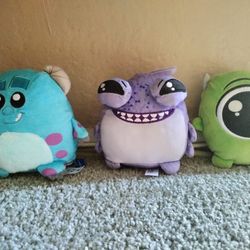 3 Monsters Inc Plushies