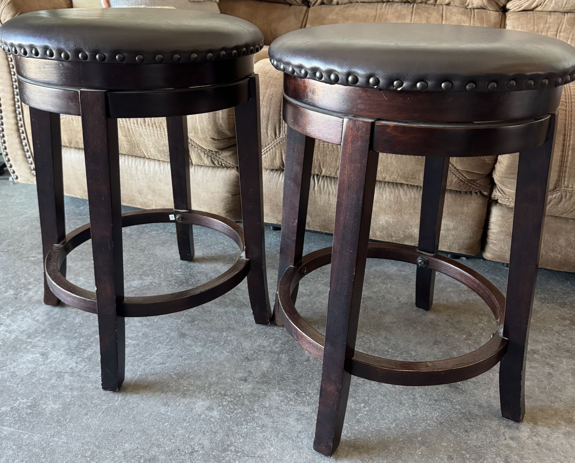 Swivel Kitchen Bar Stool - Dark Cherry