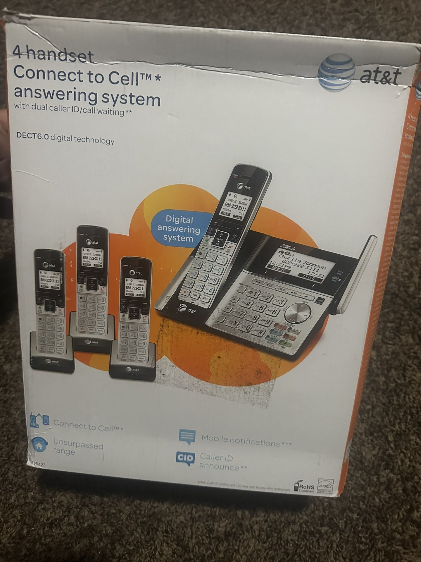 At&T 4 Handset Connect to Cell Answering System
