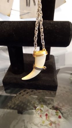 Antique Horn Necklace 14 1/2" in Length