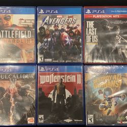 Sony PlayStation 4 PS4 Game Lot  (5 Games)BATTLEFIELD MARVEL LAST OF US + more(Post Nintendo Era)