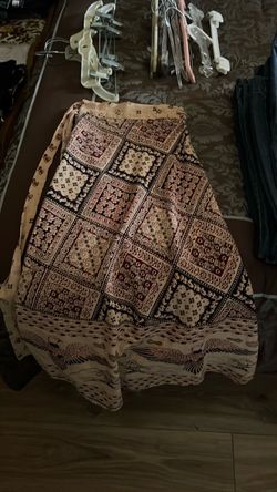 Batik Print Wrap Skirt