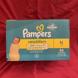 Newborn Pampers swaddlers 