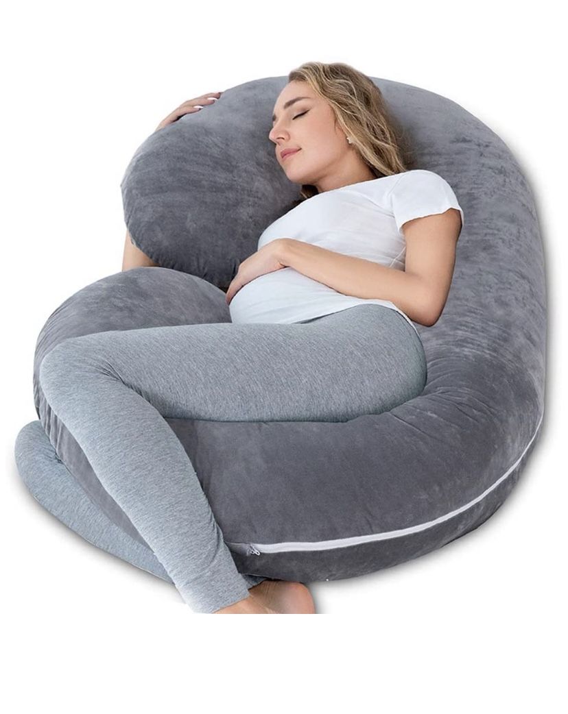 Soft Grey Pregnancy Pillow