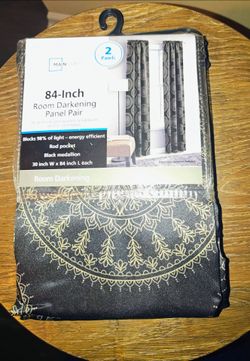 84in Room Darkening Panel Pair Curtains