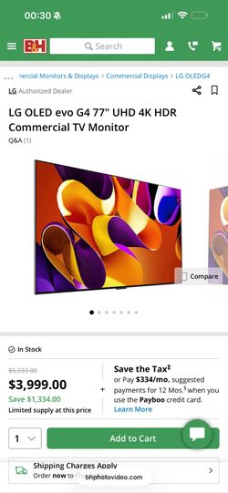 77’ LG OLED SMART TV