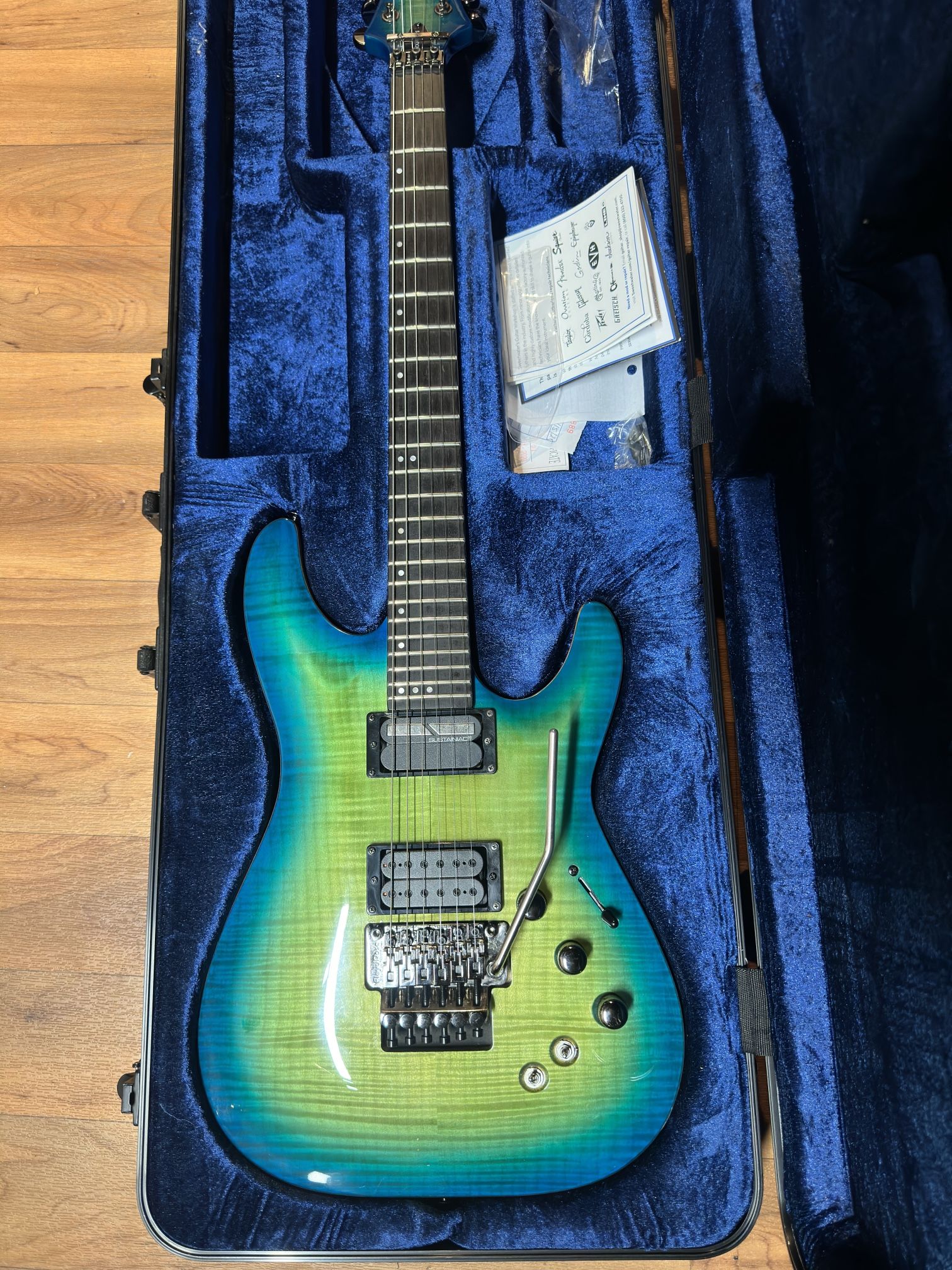 Schecter BlackJack SLS C-1 FR-S Electric Guitar - Aquaburst - Sweetwater Exclusive