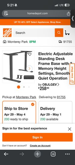 Electric adjustable standing desk frame base