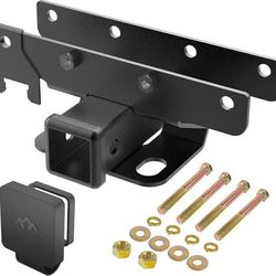 2 Inch Rear Bumper Tow Trailer Hitch Receiver Kit Compatible for Jeep Wrangler 2018-2023