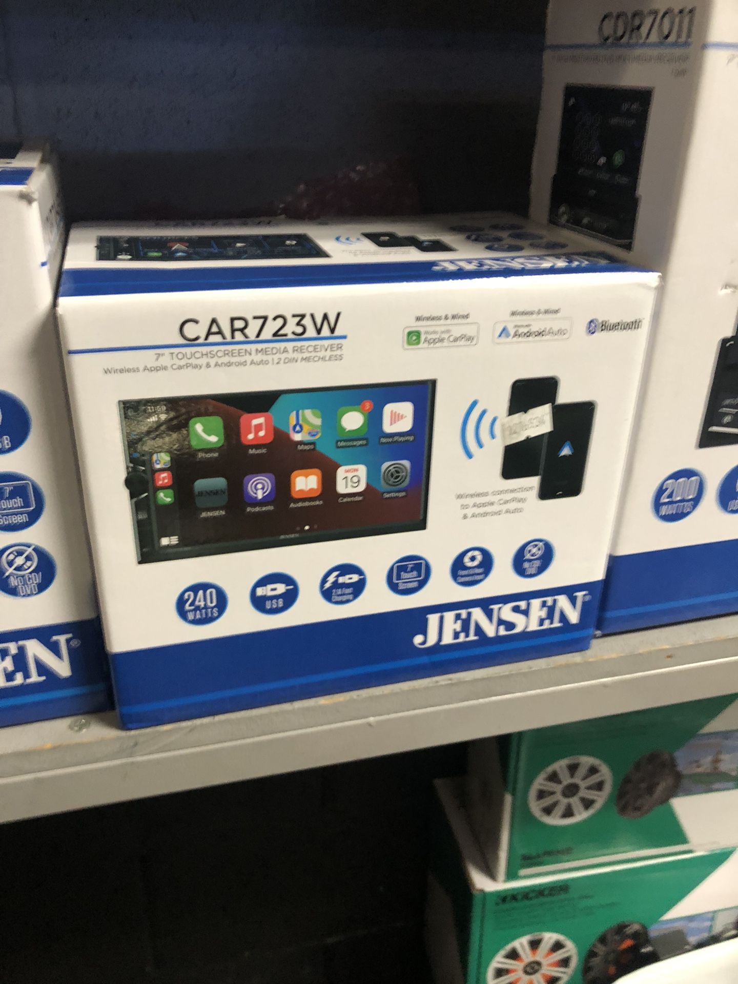 Jensen Car723w Wireless Apple CarPlay And Android Auto Stereo