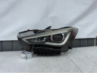 2017 2018 2019 2020 2021 2022 INFINITI Q60 LED HEADLIGHT HEADLAMP Left driver side LH USED ORIGINAL OEM <Small crack lens)