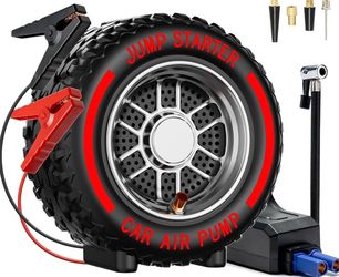 Jump Starter with Air Compressor, 5000A 150PSI Car Battery Jump Starter (All Gas/9.0L Diesel), 12V Jump Box Car Battery Jumper Starter Portable with S