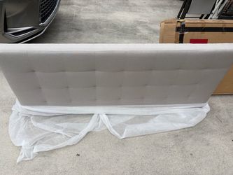 Light Gray Tufted Upholstered Headboard