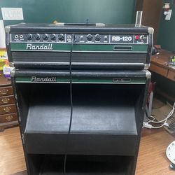 Vintage Randall Rb120 Bass Head And Cabinet 