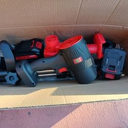i Chainsaw/Blower/2 Lithium Battery/Battery Charger/Telescopic Extension Pole/brand new