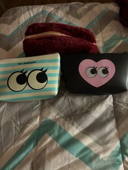 Set of 3 Novelty Cosmetic Pouches