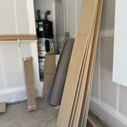 Shelving/baseboard/material 