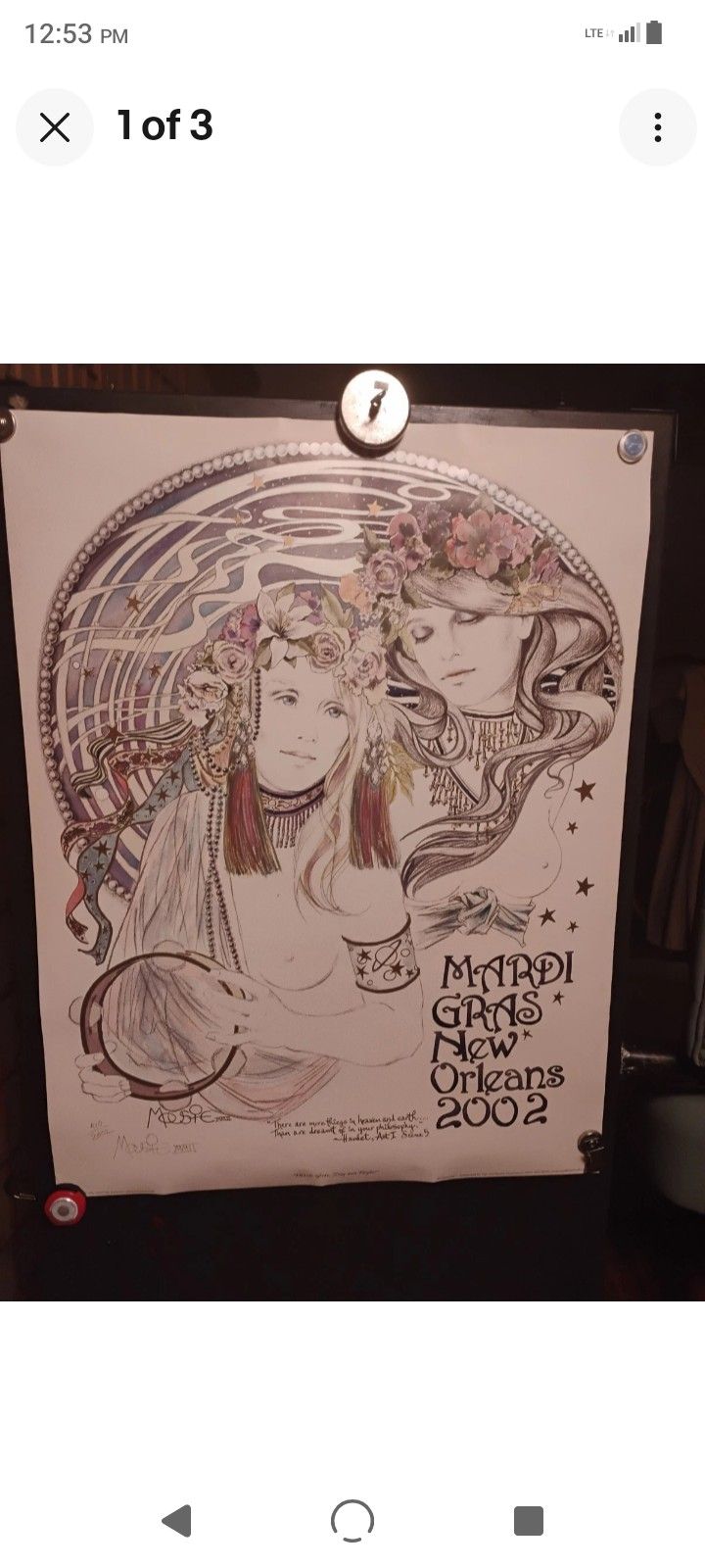 "Mardi Gras Day and Night" Prints, Signed Unframed