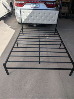Like New Full Size Bed Frame w/ Padded Headboard