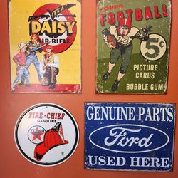 Tin Wall Signs * Retro Vintage Decor *